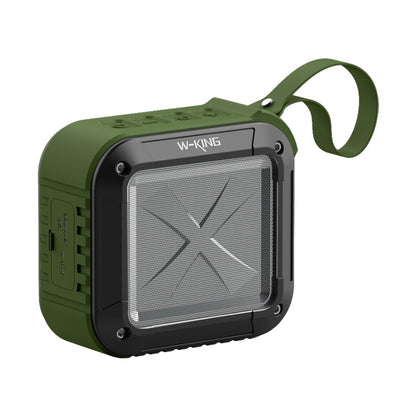 W-KING S7 Mini Wireless Waterproof Loudspeaker With TF/FM/AUX/NFC Bluetooth Bike Speaker(Army Green) by W-KING