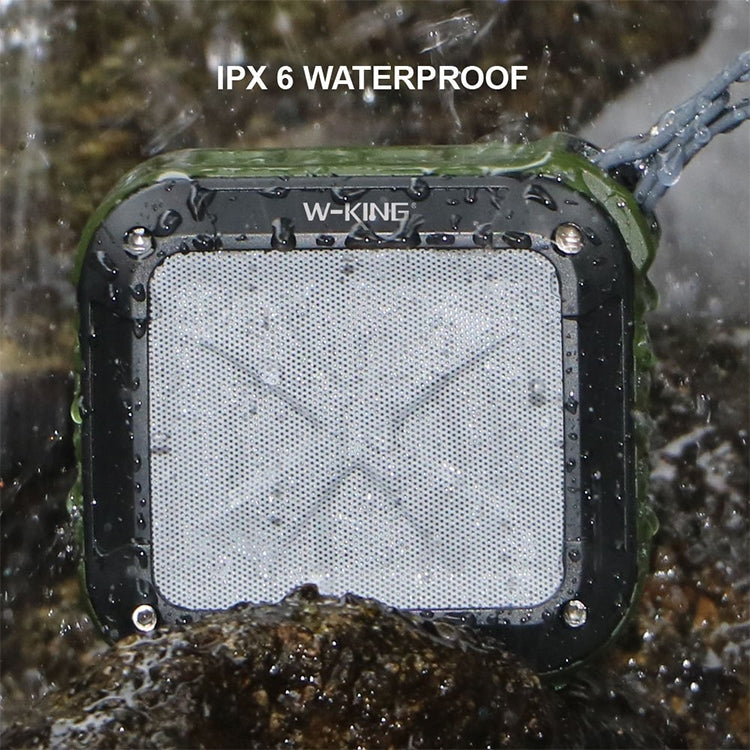 W-KING S7 Mini Wireless Waterproof Loudspeaker With TF/FM/AUX/NFC Bluetooth Bike Speaker(Army Green) by W-KING