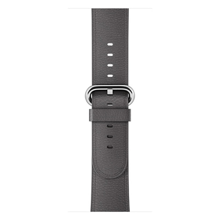Classic Button Leather Wrist Strap Watch Band for Apple Watch Series 3 & 2 & 1 38mm(Gray) by bashfashion