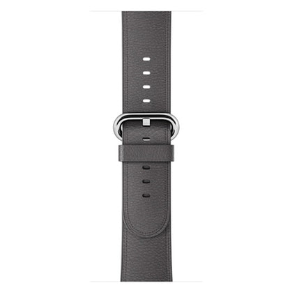 Classic Button Leather Wrist Strap Watch Band for Apple Watch Series 3 & 2 & 1 38mm(Gray) by bashfashion