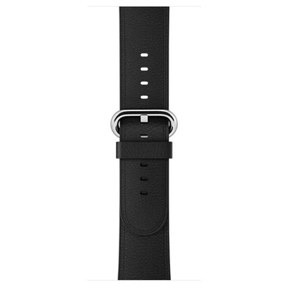 Classic Button Leather Wrist Strap Watch Band for Apple Watch Series 3 & 2 & 1 38mm(Black) by bashfashion