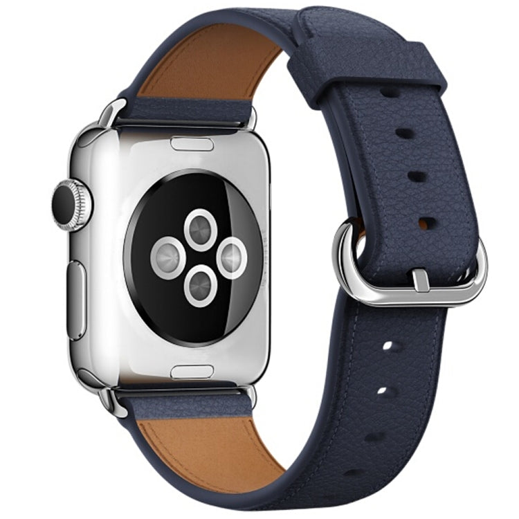 Classic Button Leather Wrist Strap Watch Band for Apple Watch Series 3 & 2 & 1 42mm(Gray) by bashfashion