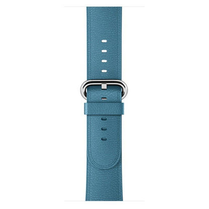 Classic Button Leather Wrist Strap Watch Band for Apple Watch Series 3 & 2 & 1 42mm(Dark Blue) by bashfashion
