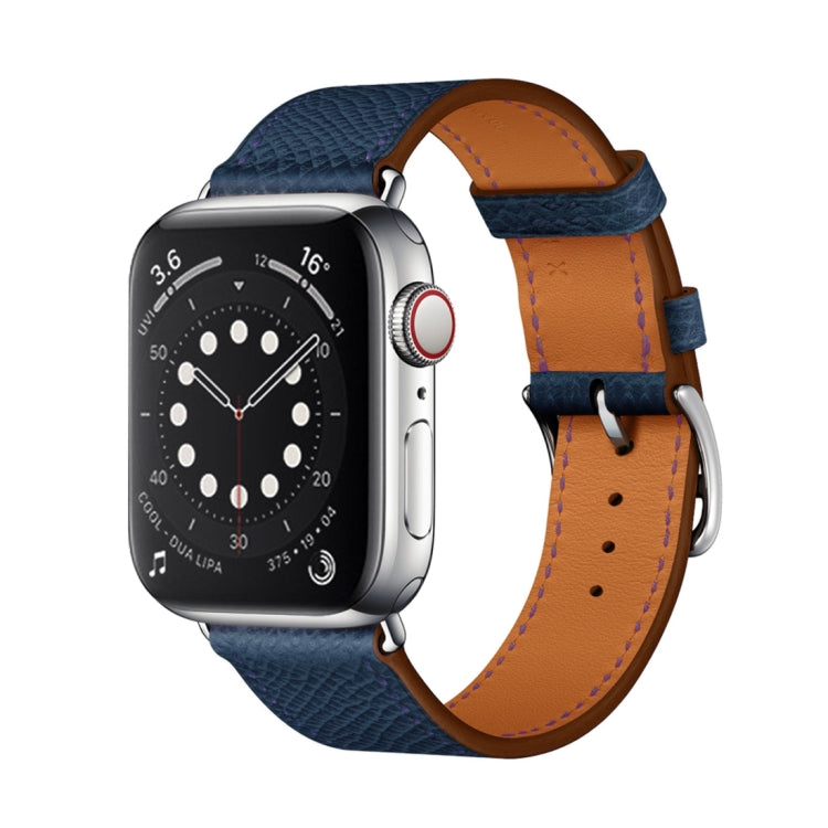 For Apple Watch 3 / 2 / 1 Generation 38mm Universal Leather Cross Band(Dark Blue) by bashfashion