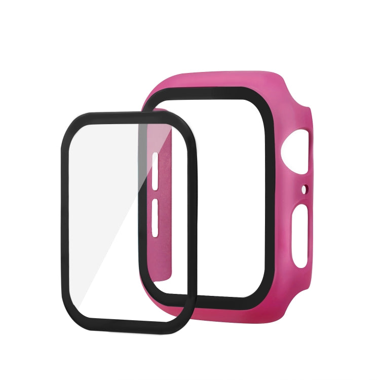 ENKAY Hat-prince Full Coverage PC Case + Tempered Glass Protector for Apple Watch Series 6 / 5 / 4 / SE 3 / SE 2 / SE 1 44mm(Rose) by ENKAY