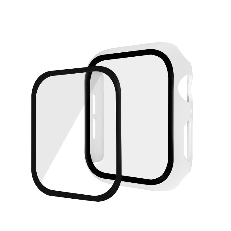 ENKAY Hat-prince Full Coverage PC Case + Tempered Glass Protector for Apple Watch Series 6 / 5 / 4 / SE 3 / SE 2 / SE 1 44mm(White) by ENKAY