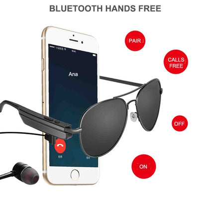 A8 Wireless Earphone Bluetooth Headset Sunglasses Music Headphones Smart Glasses Earbud Hands-free with Mic by bashfashion