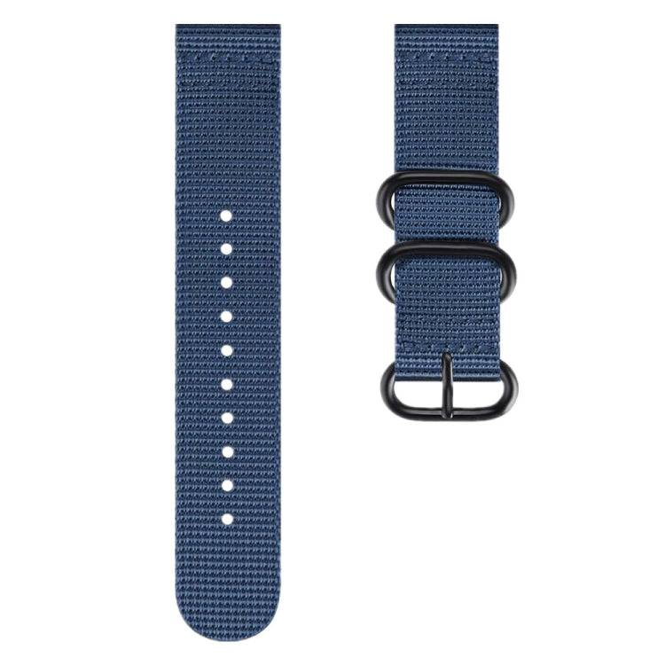 For Samsung Galaxy Watch Active 2 22mm / Gear S3 Nylon Three-ring Watch Band(Mazarine) by bashfashion