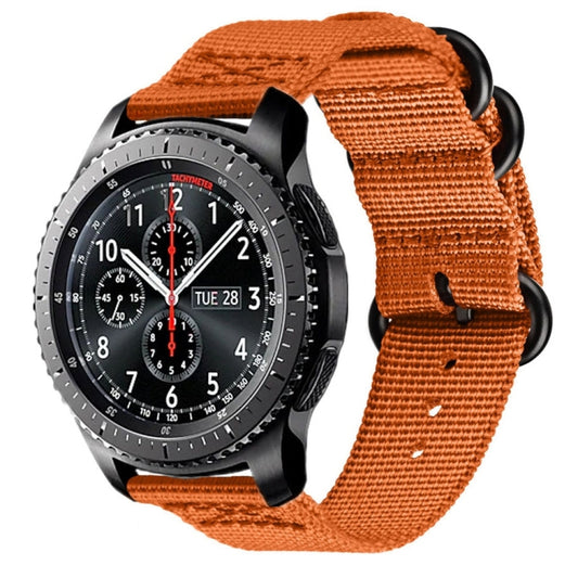 For Samsung Galaxy Watch Active 2 22mm / Gear S3 Nylon Three-ring Watch Band(Orang) by bashfashion