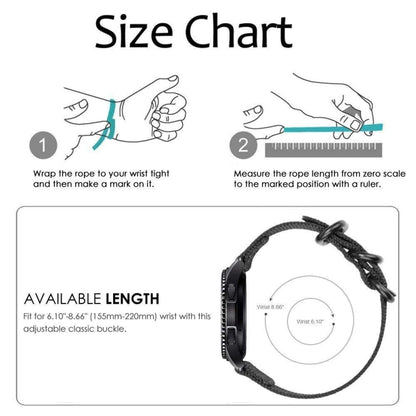 For Samsung Galaxy Watch Active 2 22mm / Gear S3 Nylon Three-ring Watch Band(Mazarine) by bashfashion