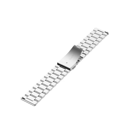 Suitable For Samsung Gear S2 Sport / Galaxy Watch Active 2 20mm 3-Beads Stainless Steel Metal Watch Band (Silver) by bashfashion