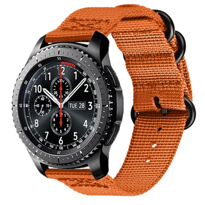For Samsung Galaxy Watch Active 2 18mm / Gear S3 Nylon Three-ring Watch Band(Orange) by bashfashion