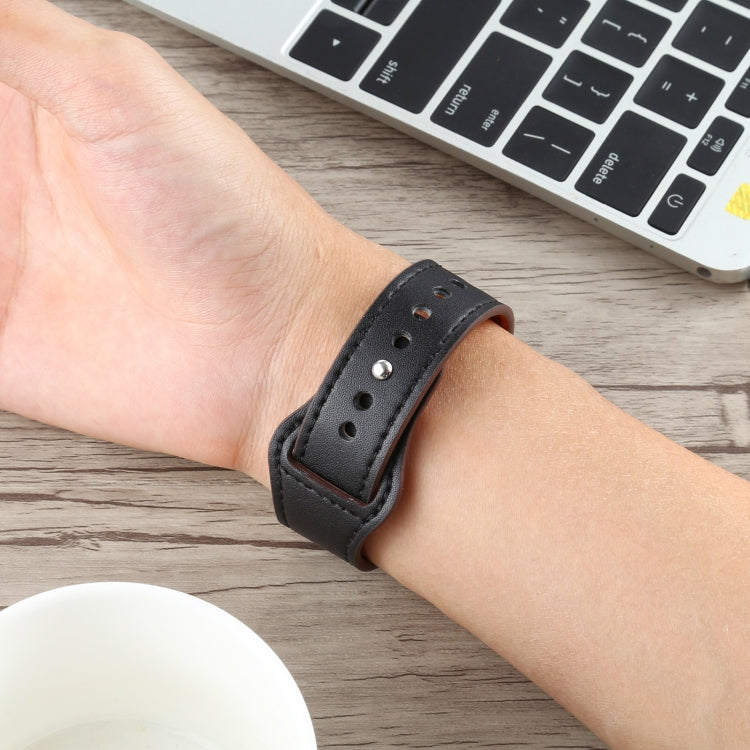 For Apple Watch 3 / 2 / 1 Generation 42mm Universal Buckle Leather Strap(Black) by bashfashion