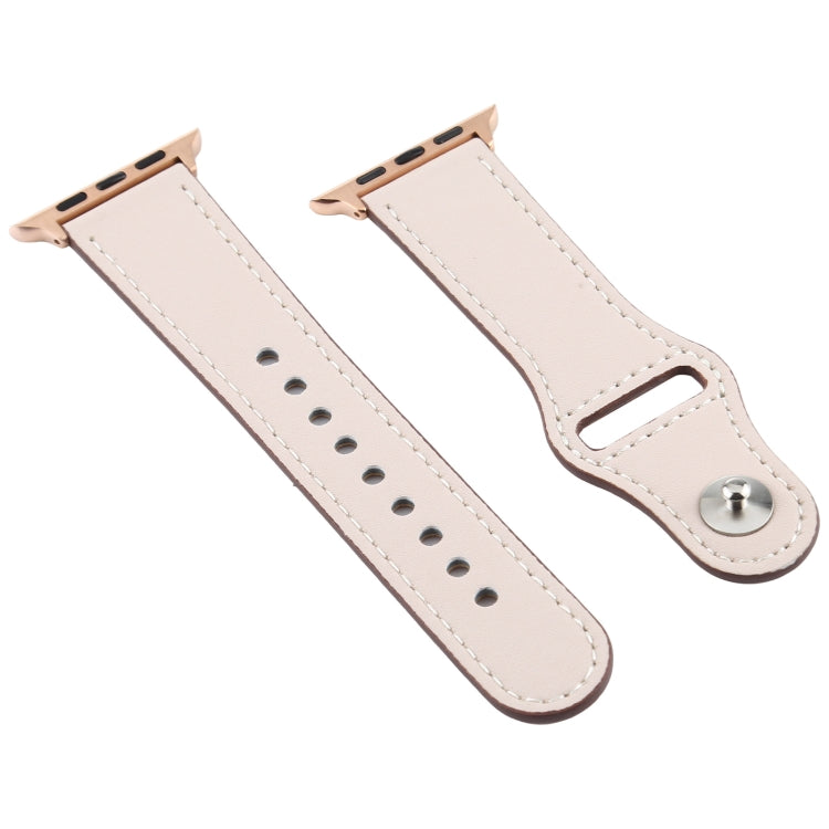 For Apple Watch 3 / 2 / 1 Generation 42mm Universal Buckle Leather Strap(Ivory white) by bashfashion