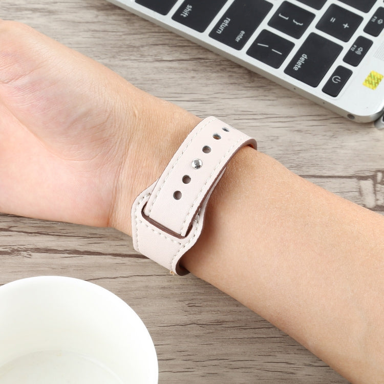 For Apple Watch 3 / 2 / 1 Generation 42mm Universal Buckle Leather Strap(Ivory white) by bashfashion