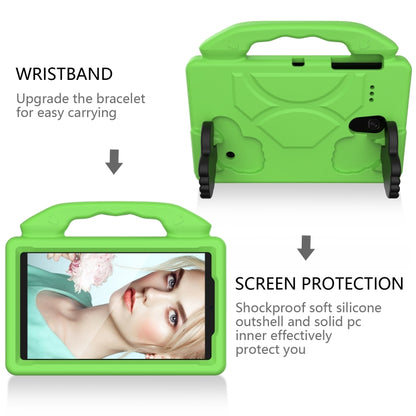 For Samsung Galaxy Tab A 8.0 2017 Thumb Bracket EVA Shockproof Tablet Case(Green) by bashfashion