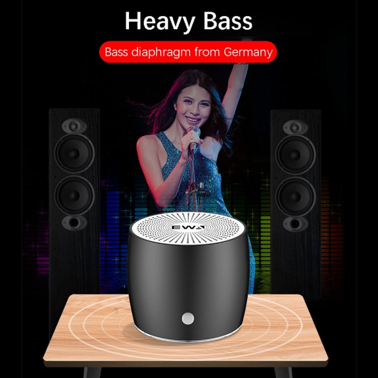 EWA A103 Portable Bluetooth Speaker Wireless Heavy Bass Bomm Box Subwoofer Phone Call Surround Sound Bluetooth Shower Speaker(Blue) by EWA