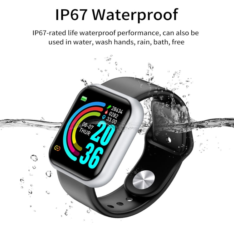 D20 1.3inch IPS Color Screen Smart Watch IP67 Waterproof,Support Call Reminder /Heart Rate Monitoring/Blood Pressure Monitoring/Sedentary Reminder(Silver) by bashfashion