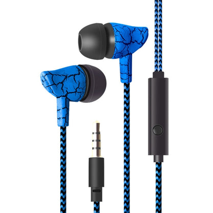 3.5mm Jack Crack Earphone Wired Headset Super Bass Sound Headphone Earbud with Mic for Mobile Phone Samsung Xiaomi MP3 4(Blue) by bashfashion
