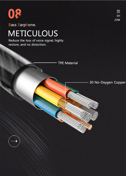 PTM D31 Hands Free Call Stereo Bass Earphones with Mic for Samsung / Xiaomi Phones(Silver) by PTM