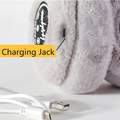 Bluetooth Earmuffs Winter Plush Windproof Men And Women Ear Cover(White) by bashfashion