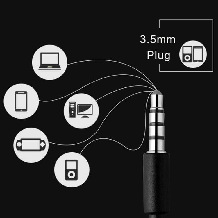 3.5mm Wired Headphones Handsfree Headset In Ear Earphone Earbuds with Mic for Xiaomi Phone MP3 Player Laptop(Silver) by bashfashion