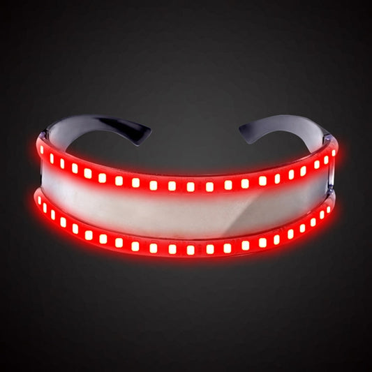 LED Glasses Luminous Party Classic Toys for Dance DJ Party Mask Costumes Props Gloves(Red glow) by bashfashion