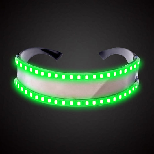 LED Glasses Luminous Party Classic Toys for Dance DJ Party Mask Costumes Props Gloves(Green glow) by bashfashion