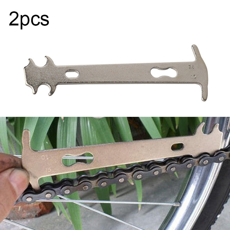 2pcs icycle Chain Test Caliper Mountain Bike Chain Wear Replacement Detection Rail Tool by bashfashion