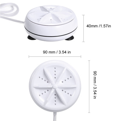 3 in 1 Portable Mini Washing Machine Ultrasonic Turbine Clothes Mini Washer with USB Cable Convenient for Travel by bashfashion