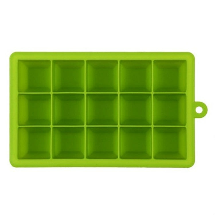 15 Grids DIY Big Ice Cube Mold Square Shape Silicone Ice Tray Fruit Ice Cream Maker(Green) by bashfashion