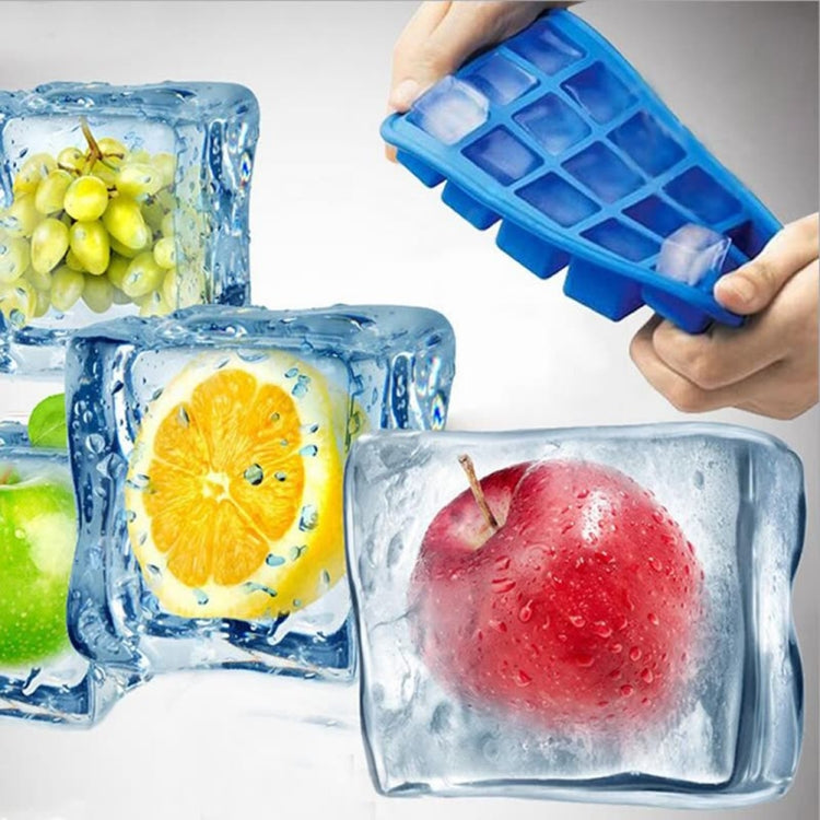 15 Grids DIY Big Ice Cube Mold Square Shape Silicone Ice Tray Fruit Ice Cream Maker(Green) by bashfashion