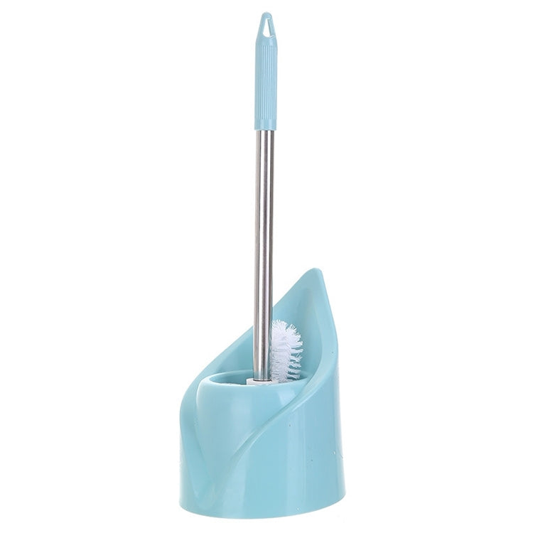 Triangle Shape Base Stainless Steel Long Handle Toilet Brush Toilet Cleaning Brush(Blue) by bashfashion