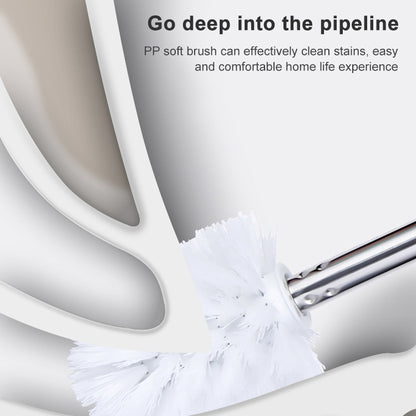 Triangle Shape Base Stainless Steel Long Handle Toilet Brush Toilet Cleaning Brush(Blue) by bashfashion