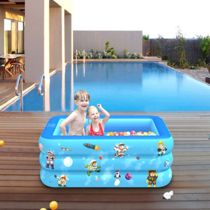 Household Indoor and Outdoor Aerospace Pattern Baby Square Inflatable Swimming Pool, Size:120 x 85 x 35cm by bashfashion