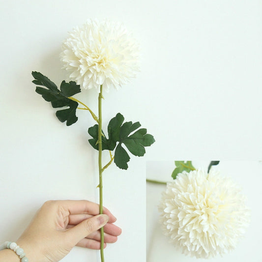 Dandelion Flower Ball Simulation Flower Home Decoration Wedding Bouquet(Milky White) by bashfashion