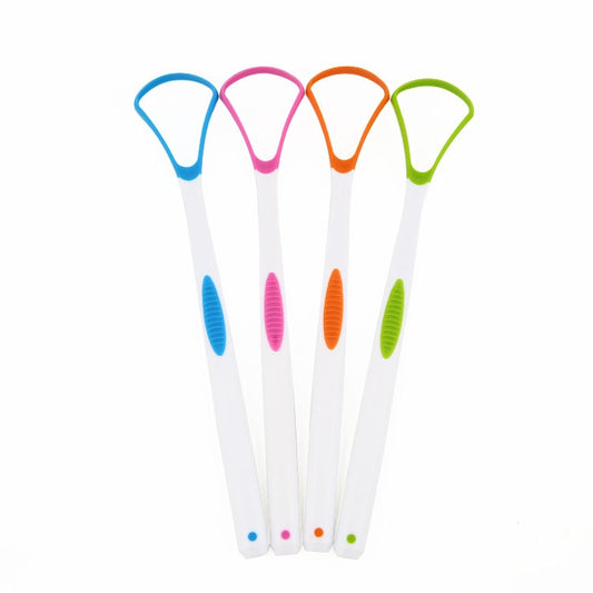 10 PCS Tongue Coating Cleaning Scraper To Remove Bad Breath Tongue Brush Random Color Delivery by bashfashion
