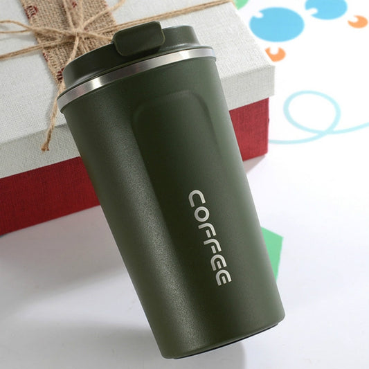 Smart Version Double Stainless steel 304 Coffee Mug Car Thermos Mug Travel Thermo Cup 380ml(Green) by bashfashion