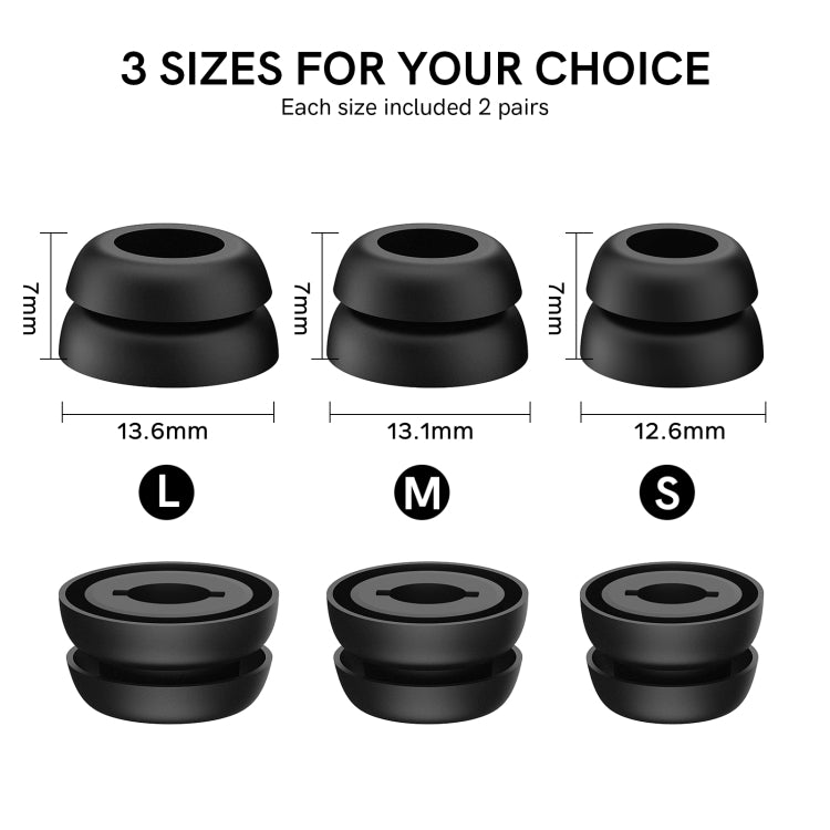 For Samsung Galaxy Buds Pro AhaStyle PT168 Silicone Earphone Earcups, Size:M(Black) by AhaStyle