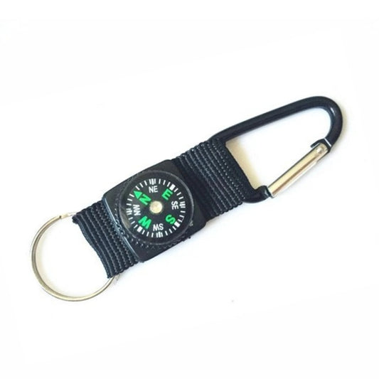 5 PCS Outdoor Aluminum Alloy Mini Practical Carabiner with Compass & Key Ring, Random Color Delivery by bashfashion