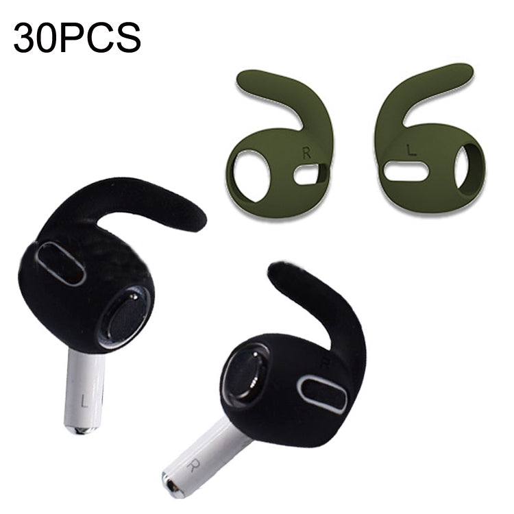 30PCS Ultra-thin Earphone Ear Caps For Apple Airpods Pro(Army Green) by bashfashion
