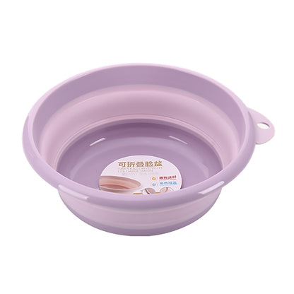 Folding Washbasin Outdoor Travel Portable Washtub, Size:9x25cm(Purple) by bashfashion