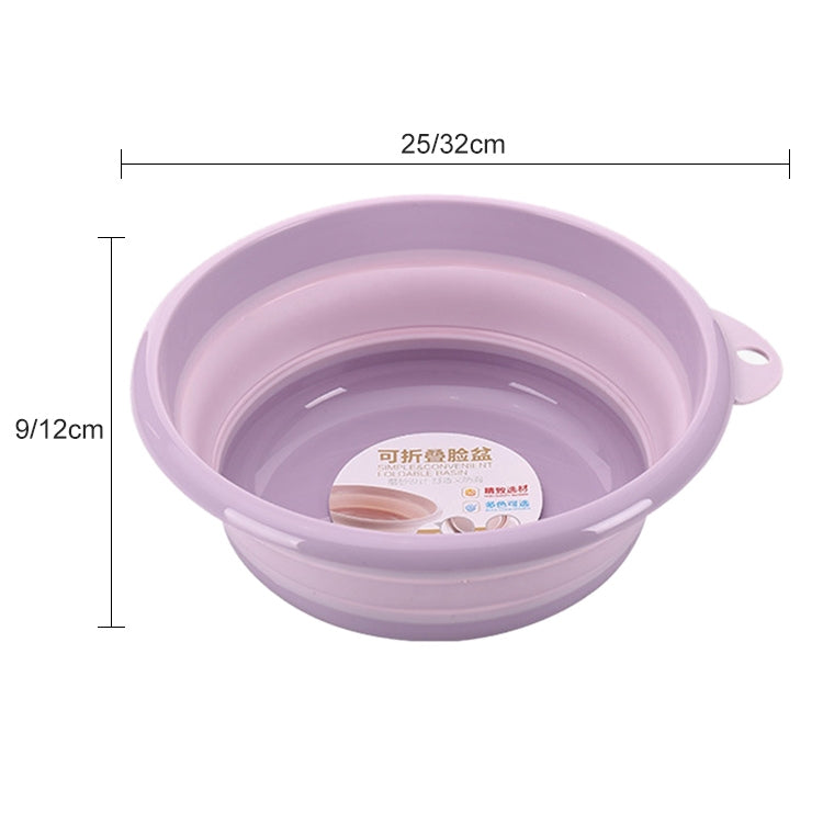 Folding Washbasin Outdoor Travel Portable Washtub, Size:9x25cm(Purple) by bashfashion