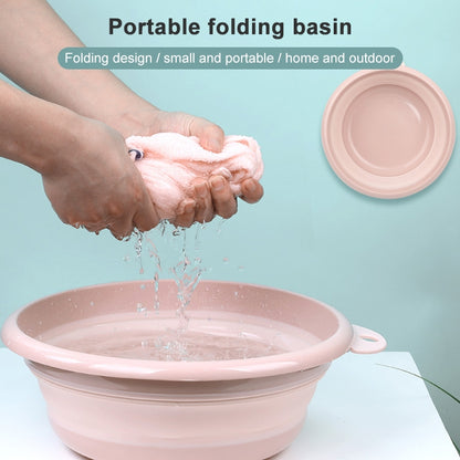 Folding Washbasin Outdoor Travel Portable Washtub, Size:9x25cm(Purple) by bashfashion