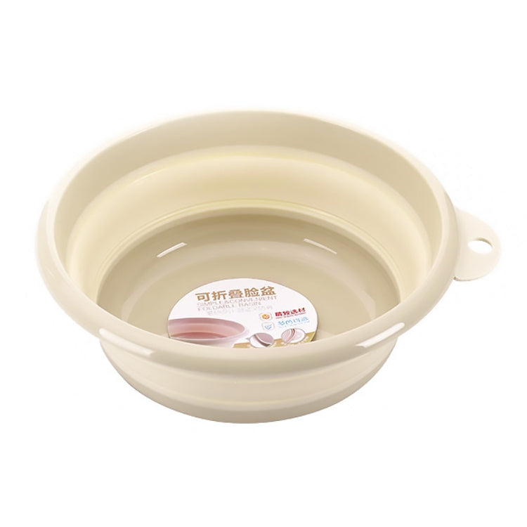 Folding Washbasin Outdoor Travel Portable Washtub, Size:9x25cm(Beige) by bashfashion
