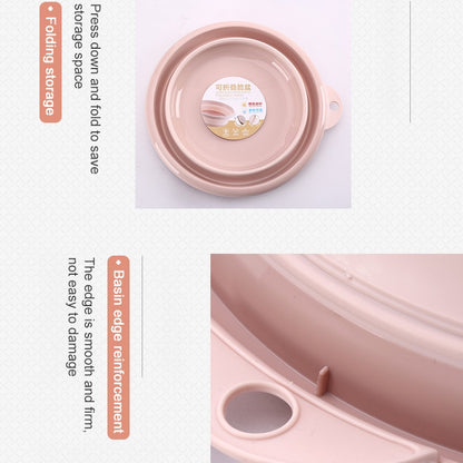 Folding Washbasin Outdoor Travel Portable Washtub, Size:12x32cm(Purple) by bashfashion