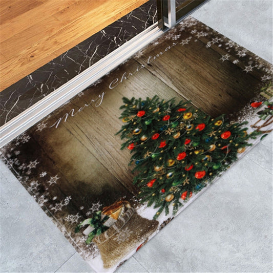 Christmas Pattern Household Non-slip Floor Mats for Home Decoration, Size:60x180cm(Christmas Cat) by bashfashion