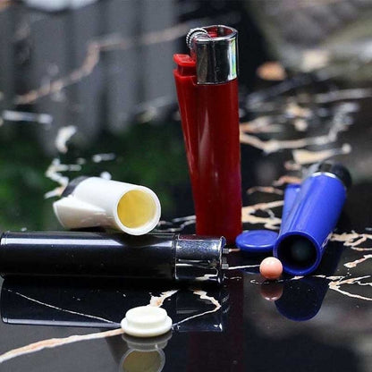 Mini Lighters Style Storage Pill Box Portable Medicine Box Pill Storage Tank Case, Random Color Delivery by bashfashion