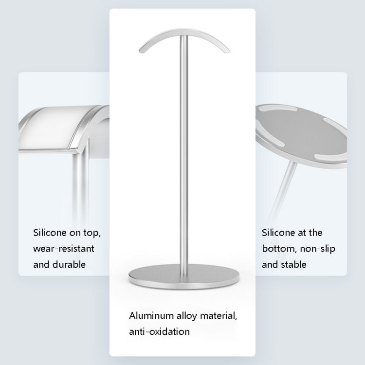 Aluminum Alloy Headset Bracket Weaving Headset Metal Display Stand(Rose Gold) by bashfashion