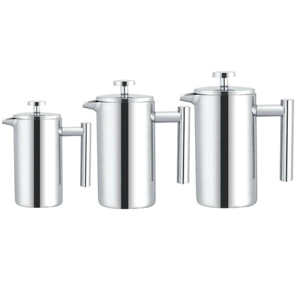 304 Stainless Steel French Pressure Coffee Pot Hand Made Tea Pot, Capacity:350ml by bashfashion